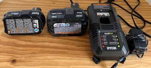 Ryobi 18V ONE Plus Batteries & IntelliPort Charger Base