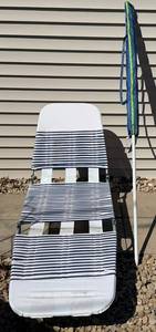 Caribbean Joe Jelly Beach Lounger & Beach Umbrella