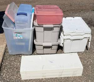 Sterilite, Rubbermaid and other brand Storage Bins & Shelving