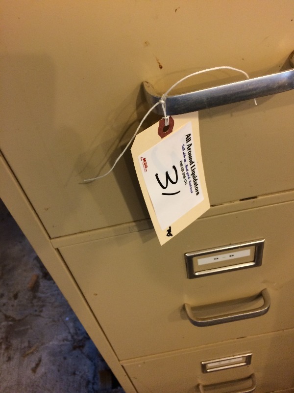 lot 31 image: 4 drawer steel file cabinet