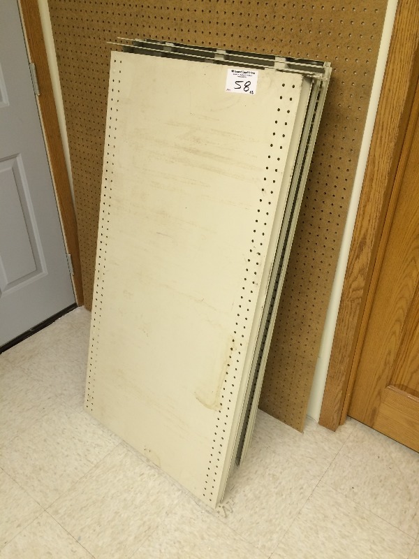lot 58 image: Metal Shelving  Storage Unit   4 ft wide x 7 ft H x 24 inch deep