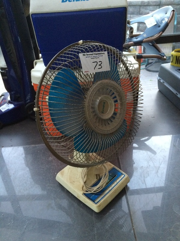 lot 73 image: Galaxy Circulating Osculating Fan  several speeds, tested and works fine