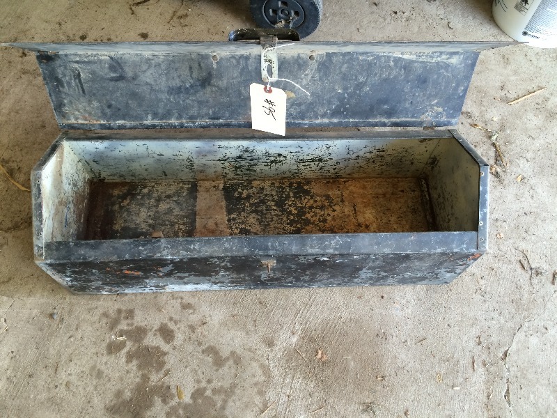 lot 95 image: Large Metal Tool Box - great for wood saws