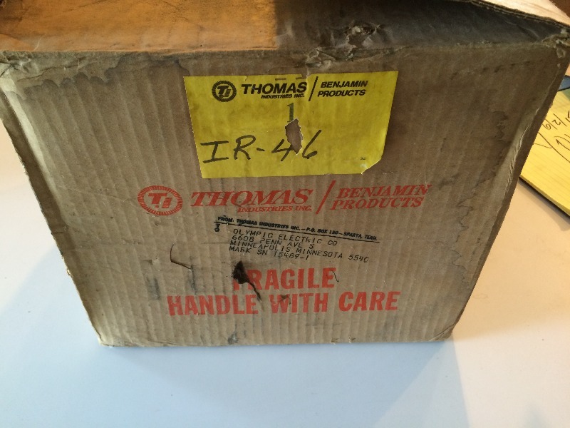 lot 120 image: Thomas Industries IR-46 Light Lens   New in the box