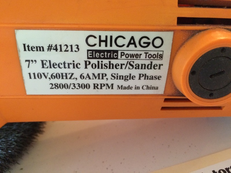 lot 127 image: Chicago   7 inch Electric Sander  Polisher   Works