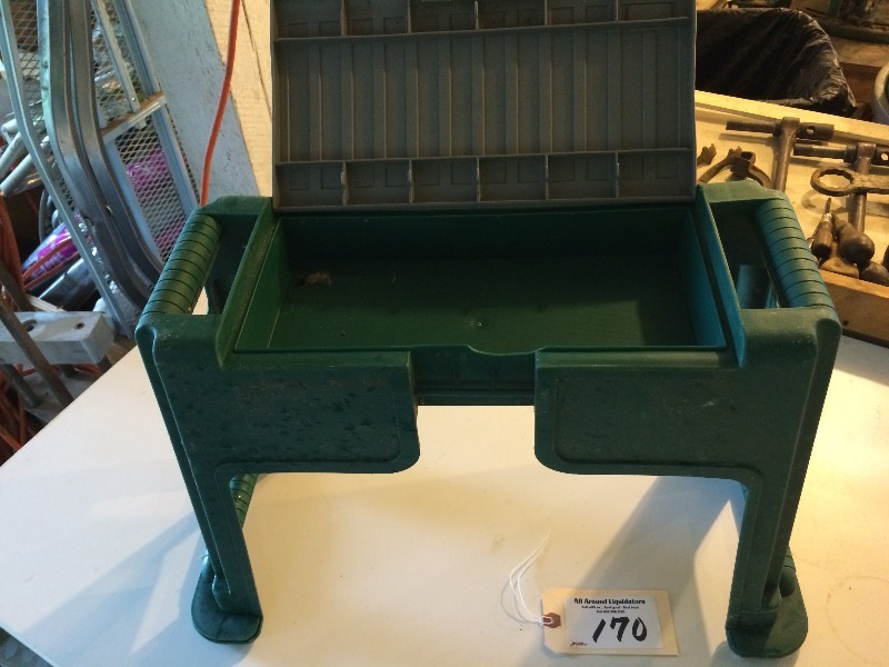 lot 170 image: Stool  bench  tool storage