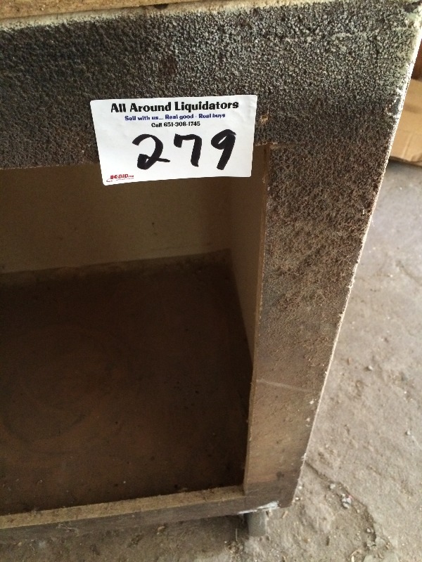 lot 279 image: Wood Storage Cabinet   24 inch Deep x 24 inch Wide x 35 inch High