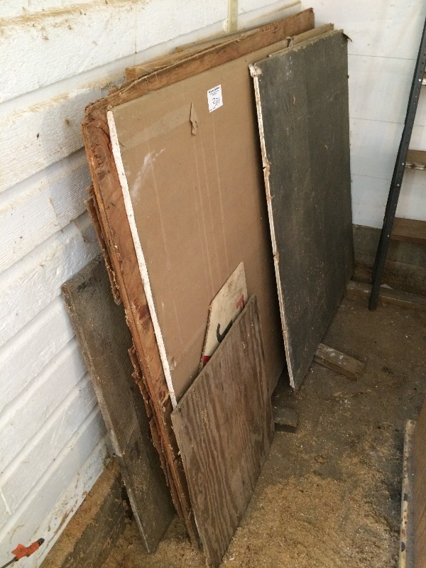lot 301 image: Large Lot of lumber, screens, windows, cabinet materials and misc building materials - Take it all at your price