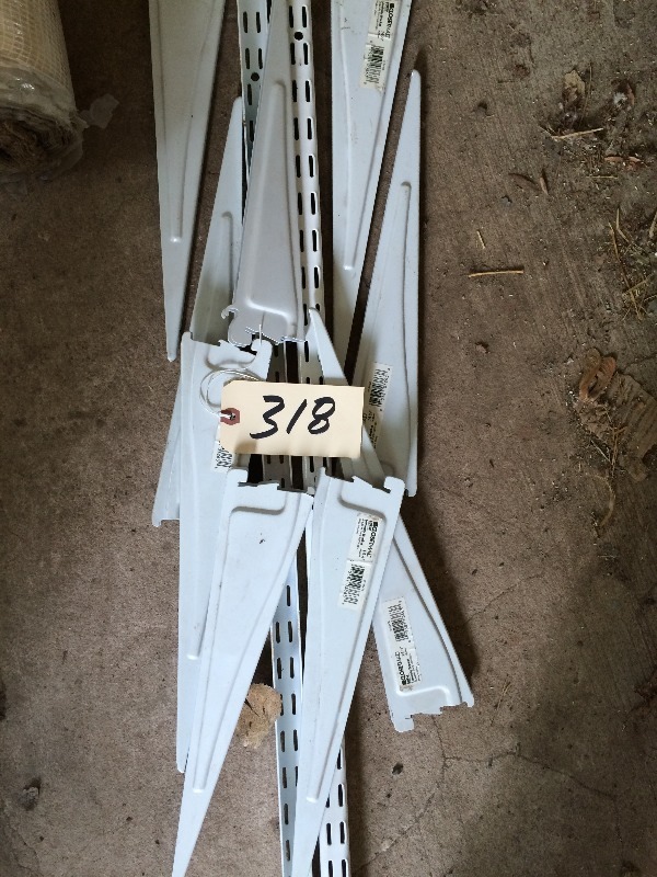 lot 318 image: Shelving Unit  48 inch High - includes brackets   very good condition