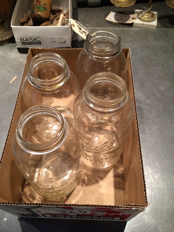 lot 367 image: Ball - Canning Jars   Possible Antique   Lot of 4