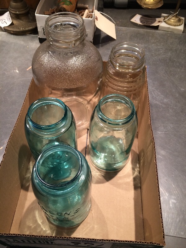 lot 371 image: Masons Canning Jars  - Possible antique  1858  Lot of 3