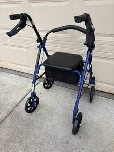 Drive Medical Rollator Walker 4-Wheel Blue - Model 10257BL-1 - 300 lb Capacity