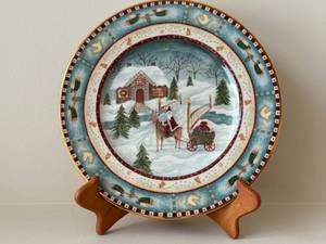 Lenox Santas Travels 2003 Annual Limited Edition Collector Plate - An American Quilt