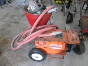 Walker Equipment Fireproofing foam sprayer with Hose Reel, cold spray other material as well - Orange Cart