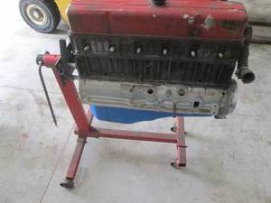 Chevrolet 350 Small-Block V8 Engine on Engine Stand - Cast Iron Block