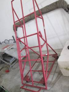 Mobile Scaffold Tower on Wheels - Steel Frame, A-Frame Construction
