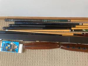 Pool Cue Set With Hard Case - Assorted Billiard Cues & Accessories