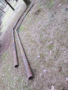 2 Full size vintage iron lamp posts