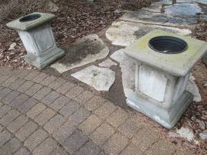 Pair of cement planters