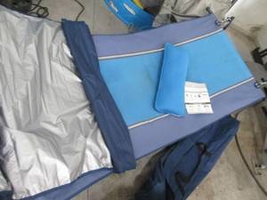 Blue Hammock with Stand - Portable Camping Bed & Pillow