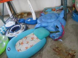 Intex Pool Floats - Assorted Inflatables Large Blue Sea-Creature Raft & Rings