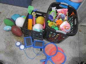 Lot of outdoor toys and games