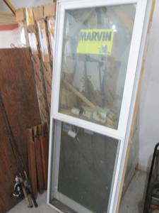 Lot of 9 Marvin Clad Ultimate Insert Double Hung Window - 28-14 x 73-12 in - White Interior, NFRC Rated