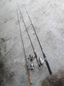 Fishing Rods - 3 Spinning Rods with Reels (Lot of 3)