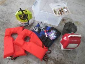 Lot of fishing tackle and supplies