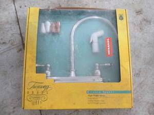 Menards Kitchen Faucet - Chrome Gooseneck with Spray