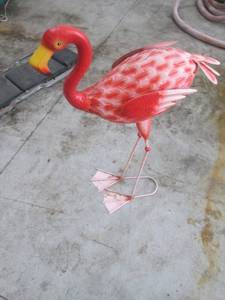 Pink Flamingo Lawn Ornament Outdoor Yard Decor