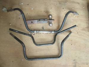 Vintage Trailer Hitch Drawbar with Dual Ball Hitches Handlebars