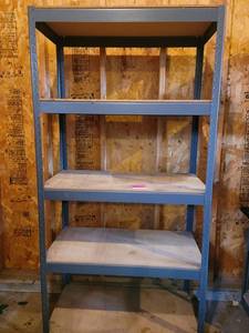 Blue Steel Shelving Unit - 4-Shelf, 36 x 18 in, Adjustable