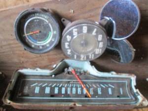 Vintage Auto Instrument Cluster - Dual Round Gauges (Tachometer & Engine Gauge)