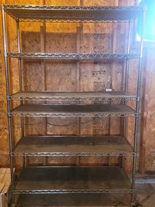 Heavy-Duty Chrome Wire Shelving Unit - 5-Tier, 47-12-Inch Wide