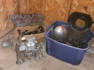 Instrument Cluster with Speedometer & Carburetor Engine Components - Auto Parts