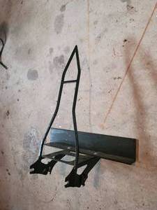 Black Metal Frame Bracket Assembly With Curved Rails