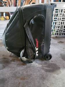 Brunswick Bowling Ball in Black Rolling Bag with Wheels