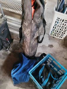 Long Zipper Gear Bag With Orange Interior - Includes Balls & Rope