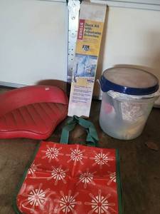 Stokes Select Deck Kit with Adjustable Branches & Red Seat & Storage Bin & Floral Tote (Lot of 4)