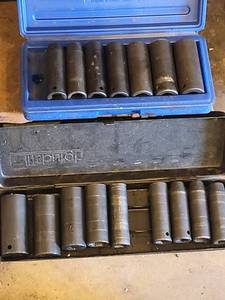 DeWalt Socket Set - Assorted Deep Sockets in Blue & Black Cases