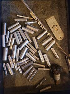 Assorted Chrome Metal Cylindrical Sleeves & Spacers - Used Shop Salvage