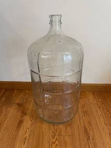 Glass Carboy Demijohn Bottle - Large Clear Jug with Narrow Neck  22 Tall