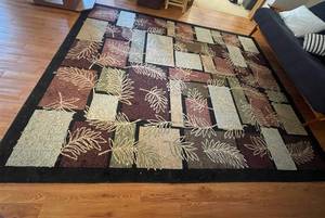 Large decorative area rug 98 x 120