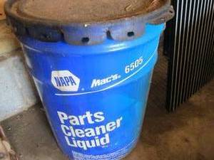 5 Gallon Can of NAPA parts cleaner liquid