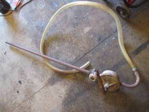 Hand crank barrel pump