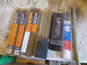 Lot of assorted electrodes, welding rods