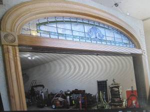 Arch-Top Glass French Door Set with Transom - 6 ft 8 in Wide, Low-E Glass