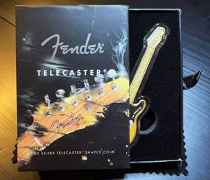 Mint Fresh 2021 Fender Telecaster 1oz 999.9 Solomon Islands $2, #1601 of 2,500