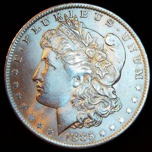 Uncirculated 1885-O Morgan Silver Dollar, Unaltered Surfaces wPartial Luster